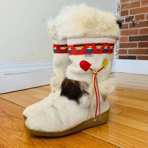 Tecnica Italian Apres Skandia Cowhide Goat Fur Ski Winter Boots EU 38 US…